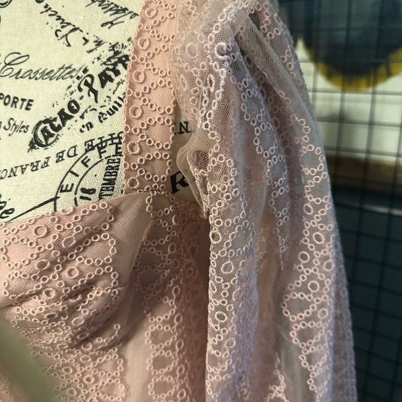 Burberry Blush Pink Lace Mini Dress - Picture 5 of 12